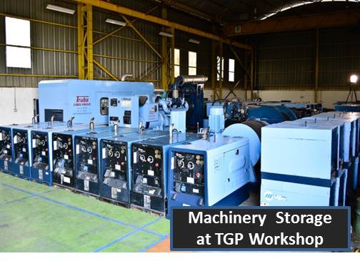 Machinery Storage at TGP Workshop